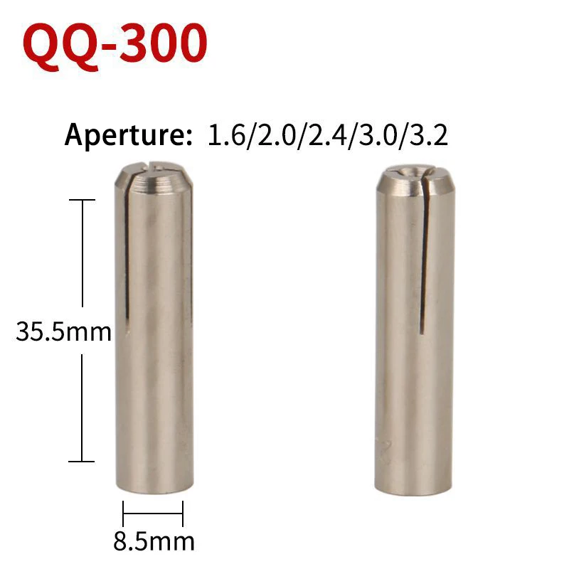 

1PC Tungsten Electrode Clamp QQ-300A/500A Argon Arc Welding Gun Accessory Tungsten Needle Fixture Tungsten Rod Chuck Nozzle