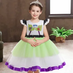 Cartoon Toy Story Charact Cosplay Buzz Light Year Bubble Dress Costumes Halloween Outfits Kids