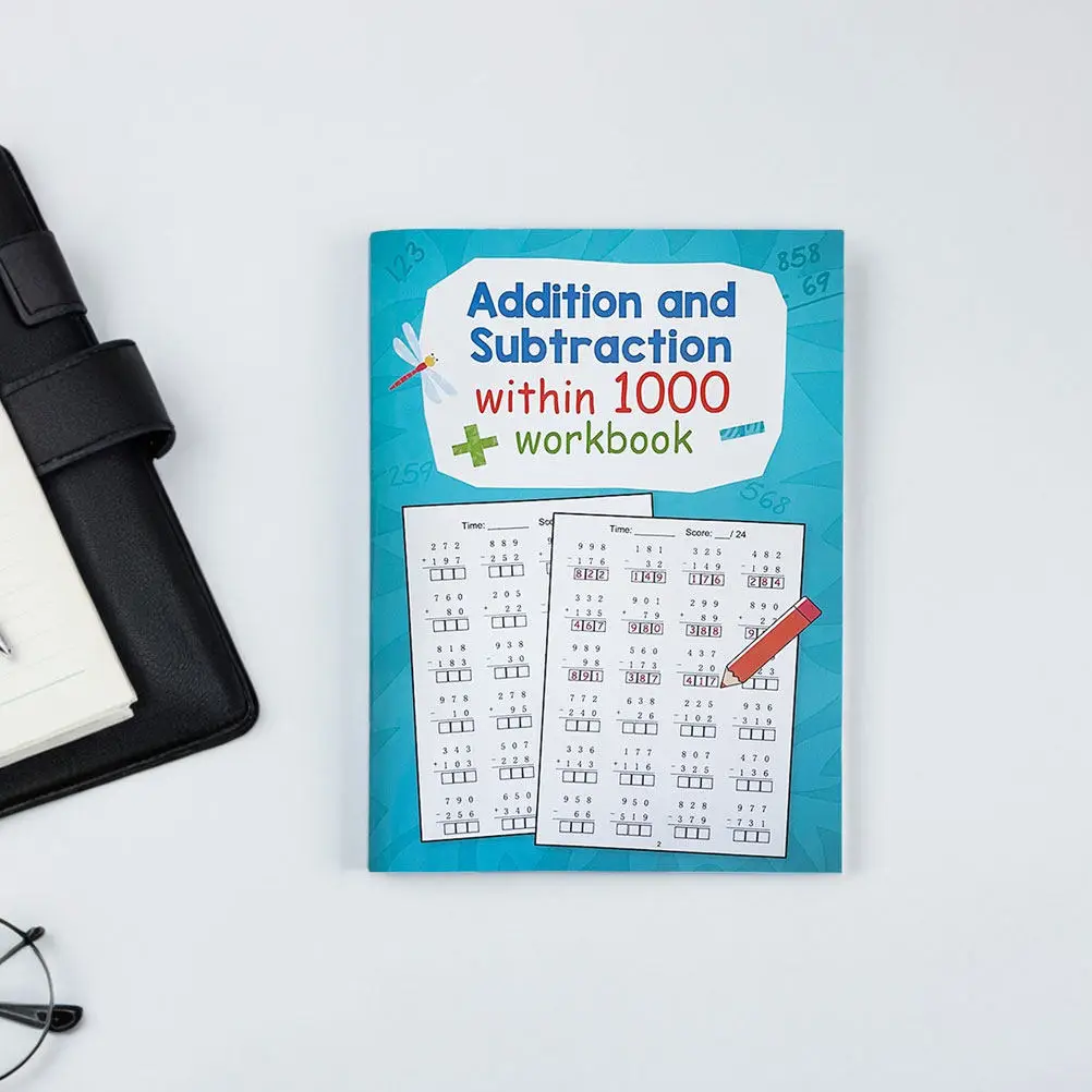 

3Pcs Daily Math Practice Workbook for Kids Multiplication Division Drills Difficulty Compact Lightweight Home School