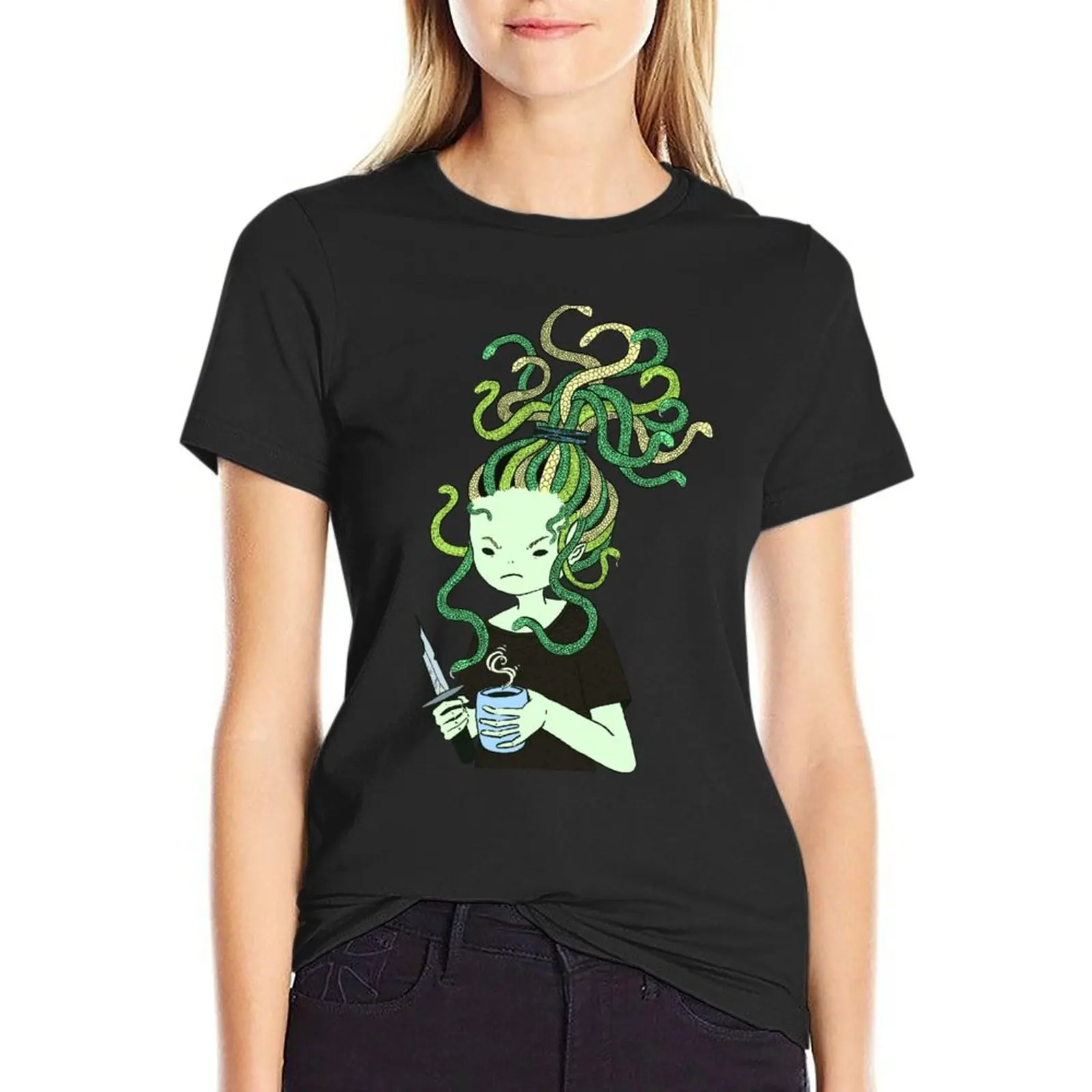 

Morning Gorgon T-Shirt vintage clothes black t shirts for Women