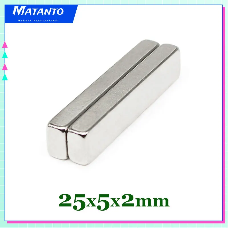 N35 Neodymium Magnet Block 25x3x3 25x5x2 25x10x1 25x10x4 25x10x5 25x10x10 25x15x3 /5/10 25x25x5/10  Block Bar Magnets Rare Earth