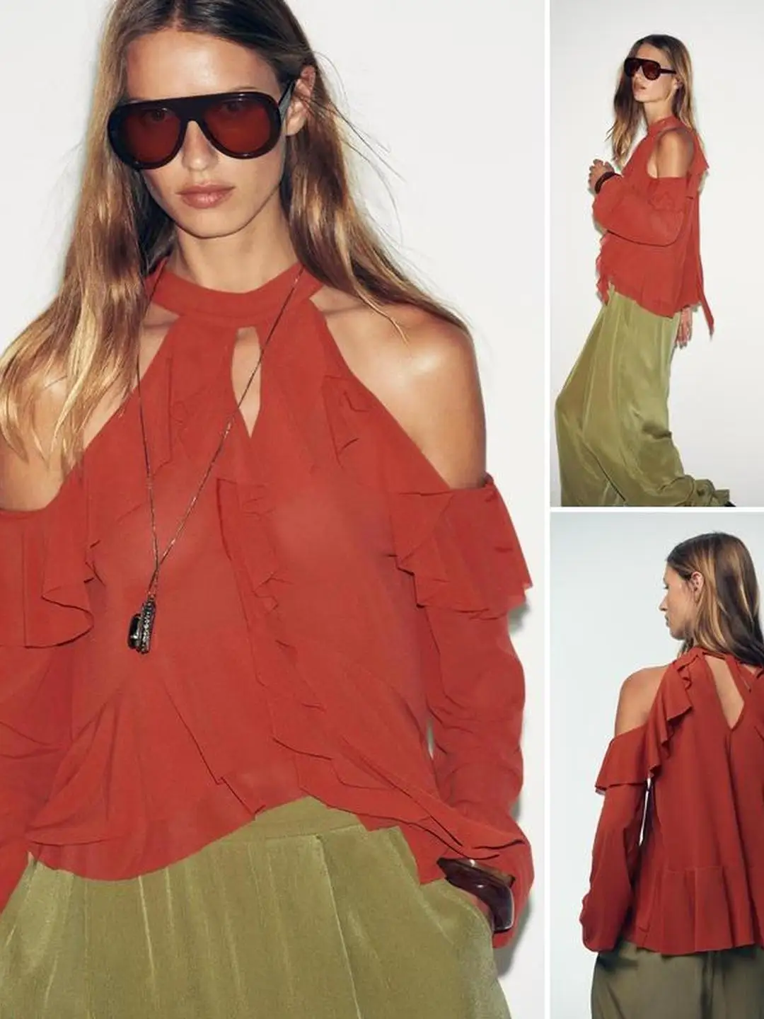 

Французский декоративный топ-накидка с длинным рукавом и воротником-стойкой, свободного кроя, для женщин