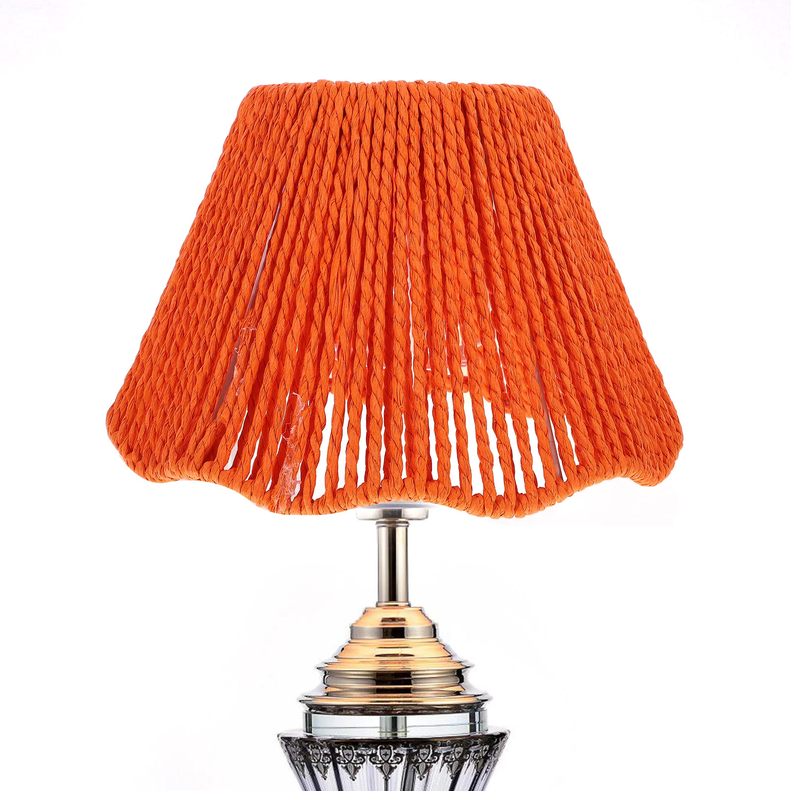 

Paper String Woven Lamp Shade Cover For Home Cafe Hotel Decor Ceiling Pendant Hanging Lampshade Indoor Lighting