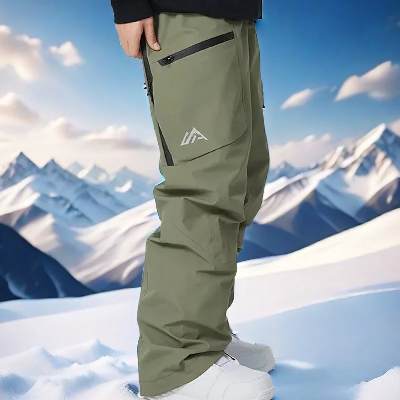 Pantalones de esquí cálidos para hombre y mujer, pantalón de Snowboard profesional, impermeable, a prueba de viento, monos de esquí, pantalones deportivos sueltos para campo de nieve, invierno, 2025