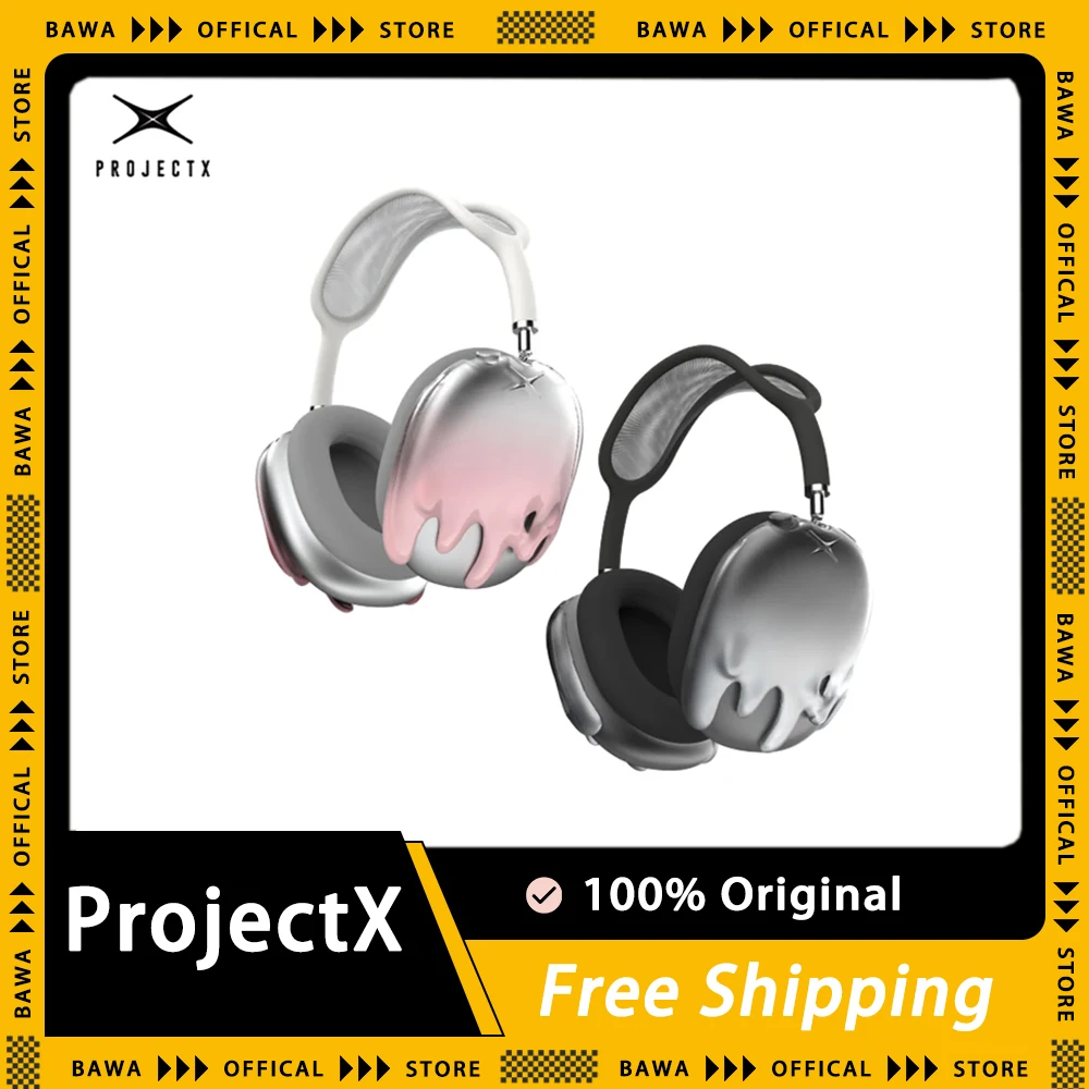 

ProjectX Pink Gradient Color Earphone Cases Simplicity Minority Creative Earphone Case Resin Headset Accessories For AirPods Max