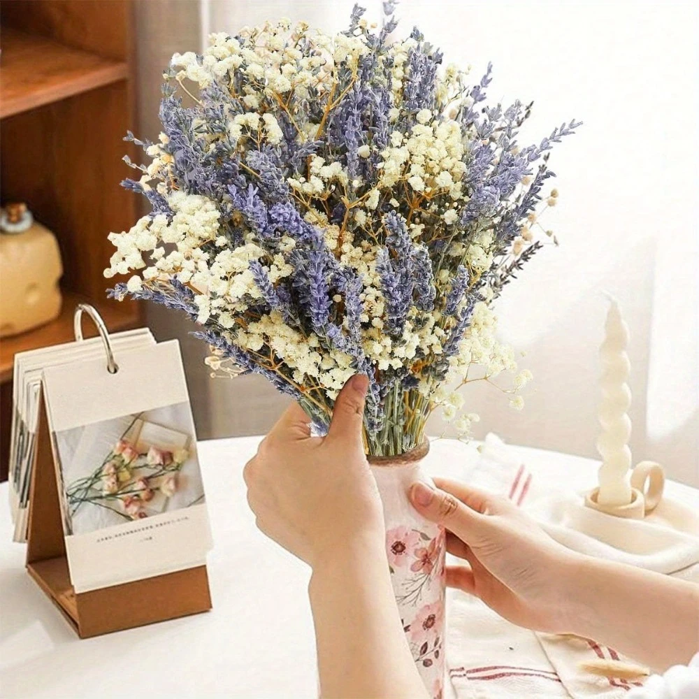 Gedroogde bloemenboeket met la - Baby Breath Dried recensie en prijs