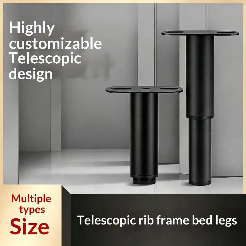 Height Adjustable Furniture Support Legs Reinforced Bed Sofa Bracket Fit for Cabinet Armchair Bed Frame Replacement