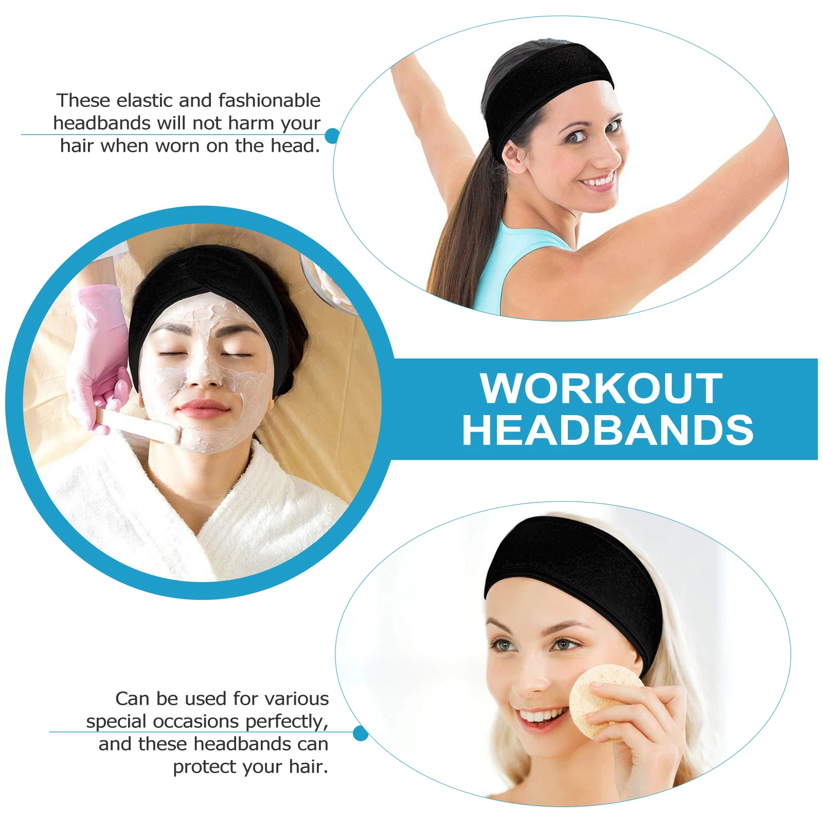 

3-х шт. повязка на голову женские эластичные аксессуары для волос для бега для ухода за кожей полиэстер спандекс практика спортивная мисс