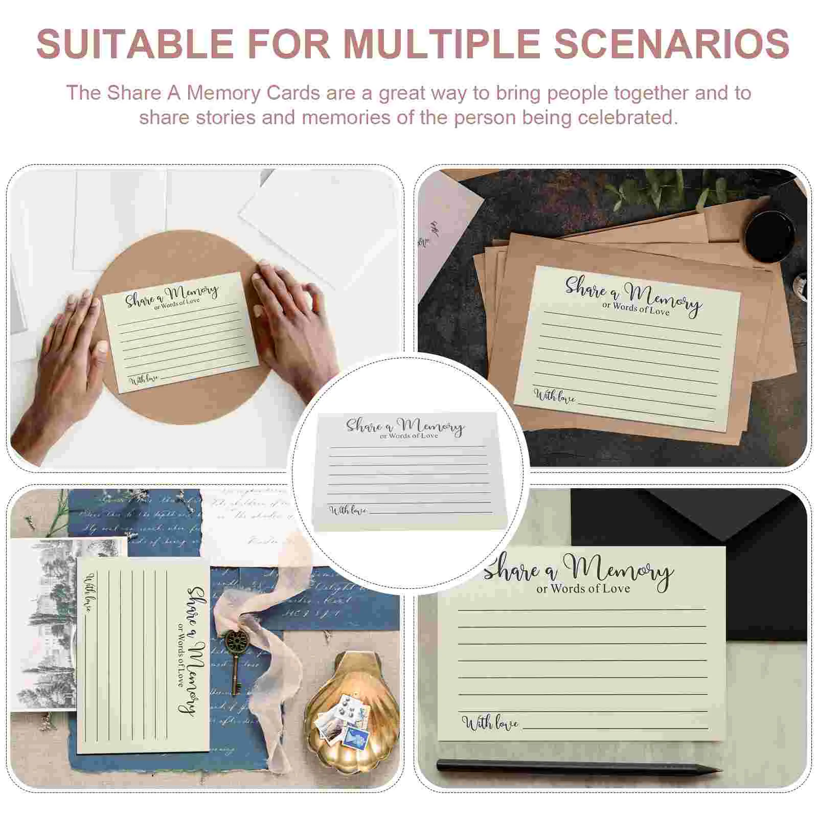 50 Sheets Church Dedication Envelope Religious Occasion Multi-use Share Memory Cards Gift Chic