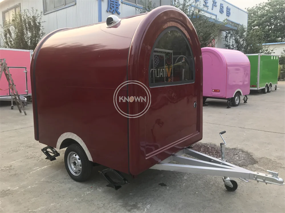 Coffee Cart Concession Pizza Ice Cream Kiosk Fully Catering Equipments Fast Food Truck Trailer With Wheels