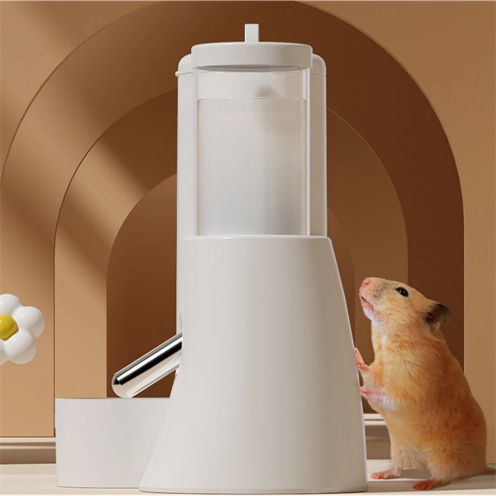2-in-1 Hamster Water Bottle & Food Dispenser - Leak-, Space-Saving Design for Small Pets (125ml)