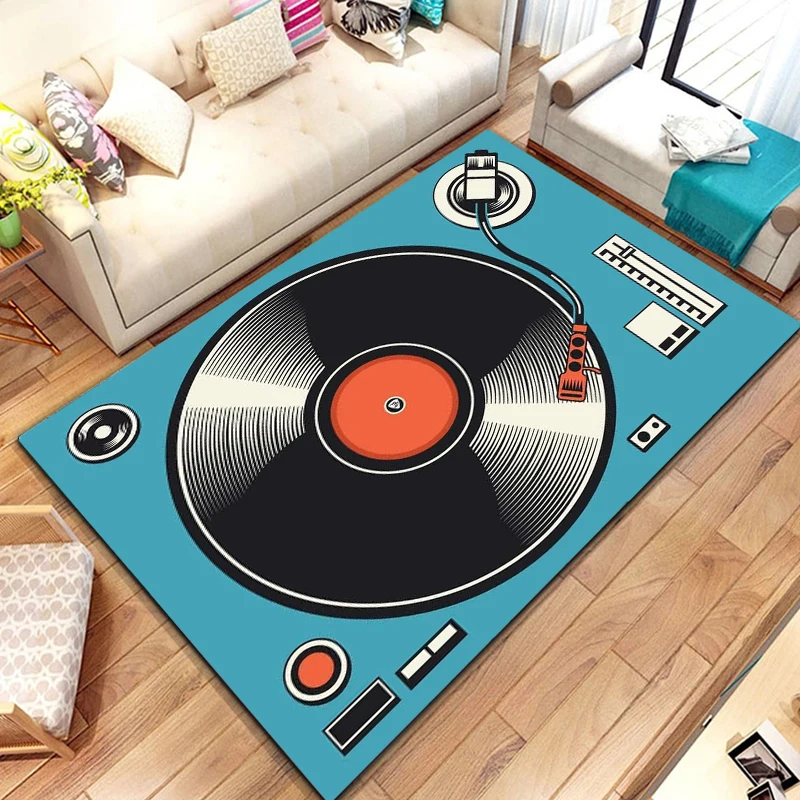 Disc Player Pattern Carpet Home Living Room Decoration Rug Bedroom Kitchen Bathroom  Hallway Balcony  decoration maison