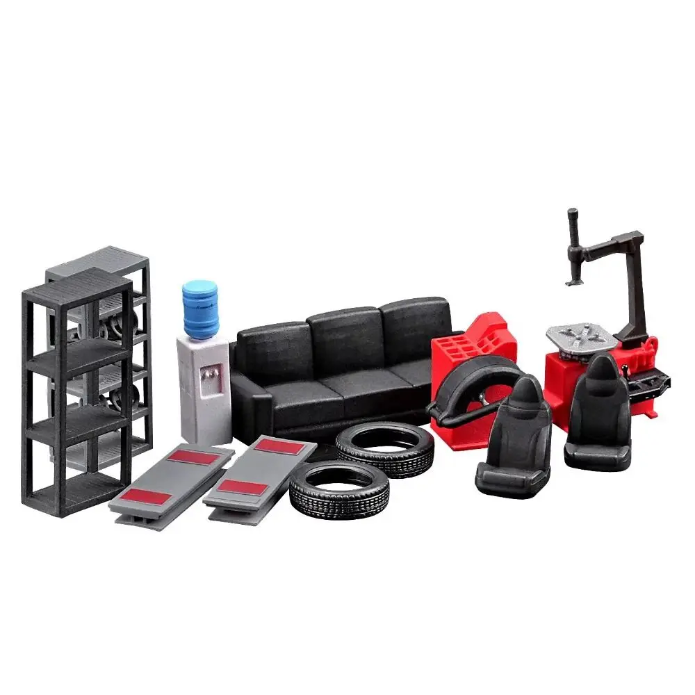

1/64 Scale Car Repair Tools Model Miniature Scene Model Assembly Simulation Car Repair Tools Resin Display Backdrop