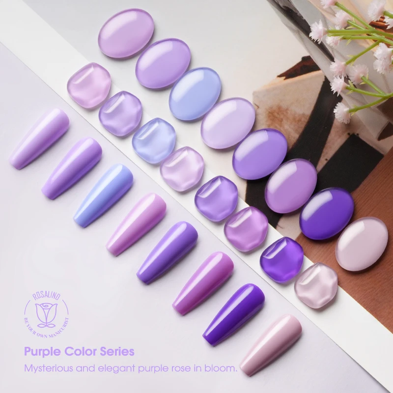 

ROSALIND Unique Crackle Gel Nail Polish Base Top Coat Nail Gel UV/LED Manicure for Nail Art Design DIY/Salon