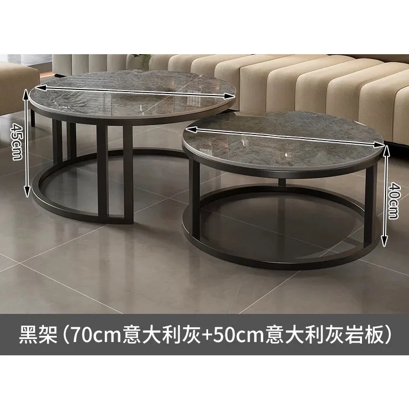 for Round Unique Coffee Tables Waterproof Modern Simple Metal Coffee Tables Aesthetic Organizer Muebles De La Sala Home Decorat