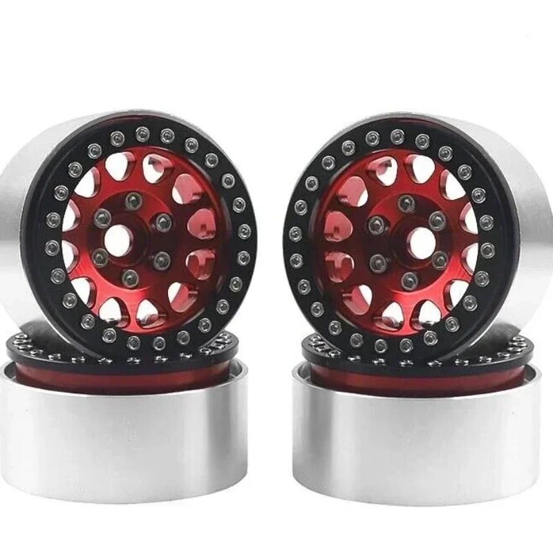 4 SZT. Metalowe Felgi Beadlock 1.9 do Samochodów RC 1/10 Trxs Hsp Redcat Rc4wd Tamiya Axial SCX10 D90 HPI, Część Zamienna