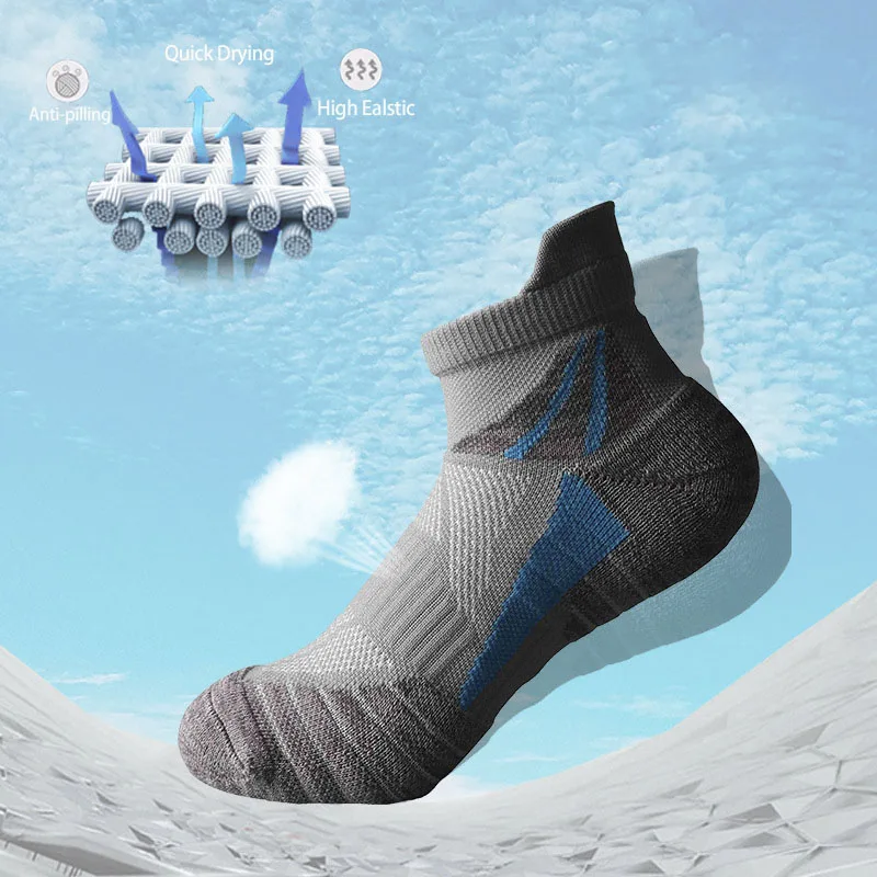 GYMIGO 4/10 Pairs Sport Socks Women Running Socks Bright Color Terry Sole Cycling Socks Mesh Breathable Outdoor Hiking Socks
