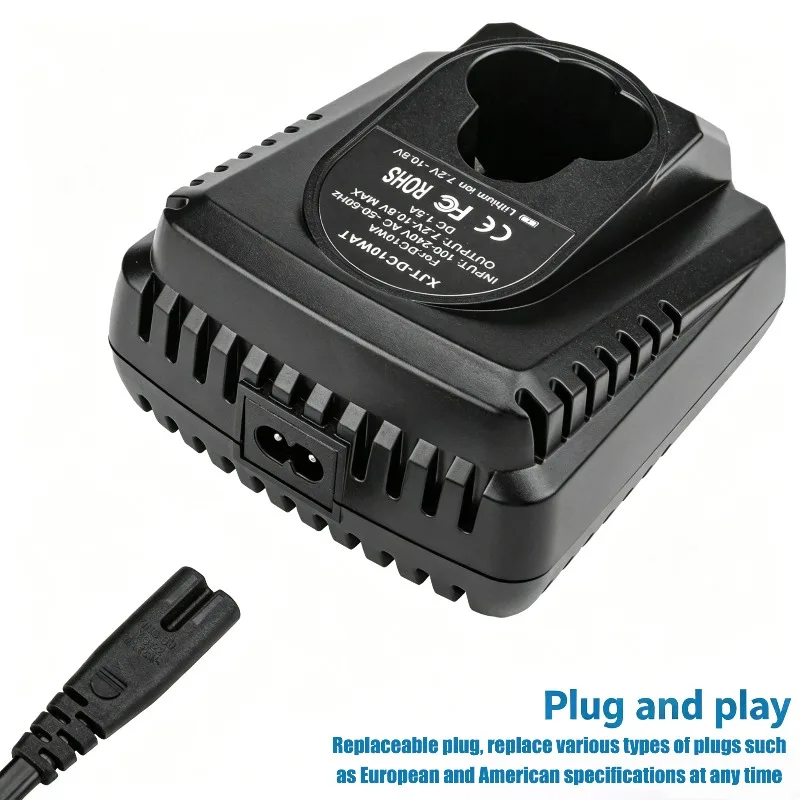

Portable Battery Charger Lithium Battery Fast Charger Compatible with For Makita 10.8-12V Lithium Batteries with Indicator Light