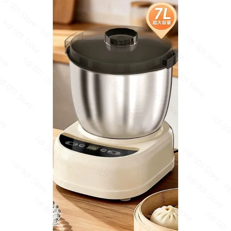 Automatic Dough Mixer Machine,Small Household Stainless Steel Bread and Flour Mixer,Multi-Standard European Plug Compatible