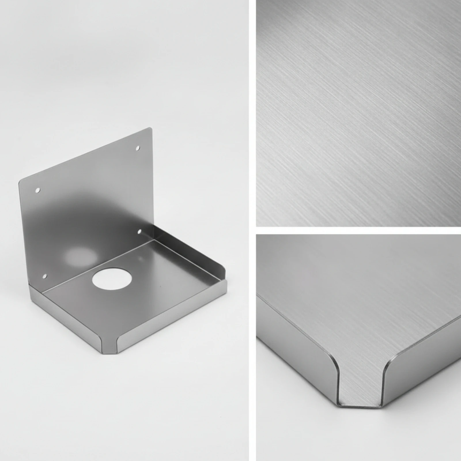Shelf Bracket with Tray Space-Saving Stainless Steel Shelf Bracket Support Brackets Long-Lasting DIY for Restaurants