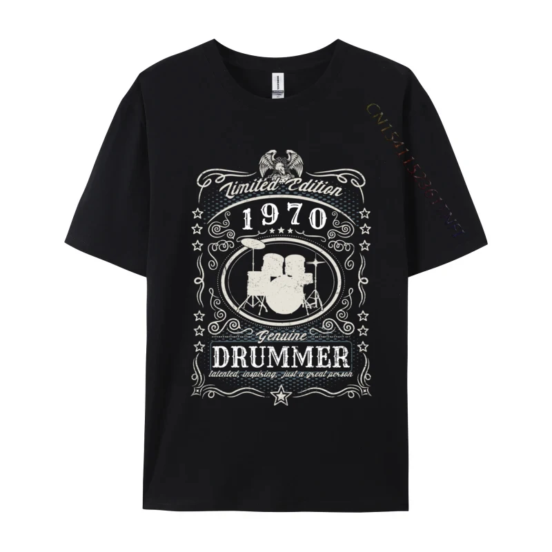 

Vintage 1970 Drummer Birthday Musician Limited Edition 1970 Tops T Shirt Custom T-Shirts Funny Premium Men Tshirts Wholesale