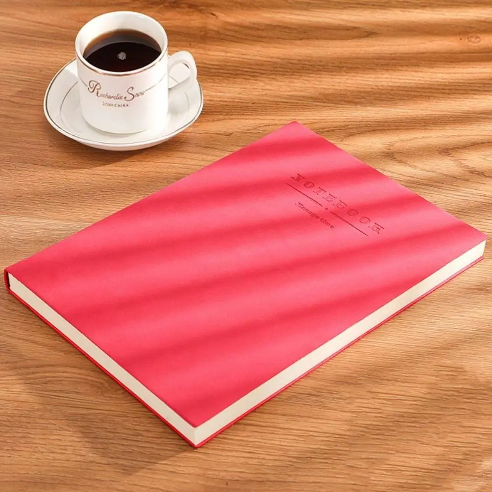 دفتر ملاحظات جلدي مقاس A4، غطاء ناعم سميك، سجل الاجتماعات، كتيب المسافرين، مخطط يومي ثابت للطلاب