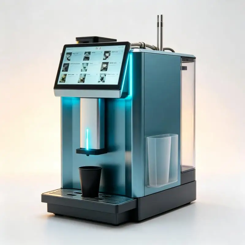 Professional Commercial Grade Automatic Vending Coffee Machine for Hotel Office 1.5kg Bean Hopper Espresso Maker  Smart