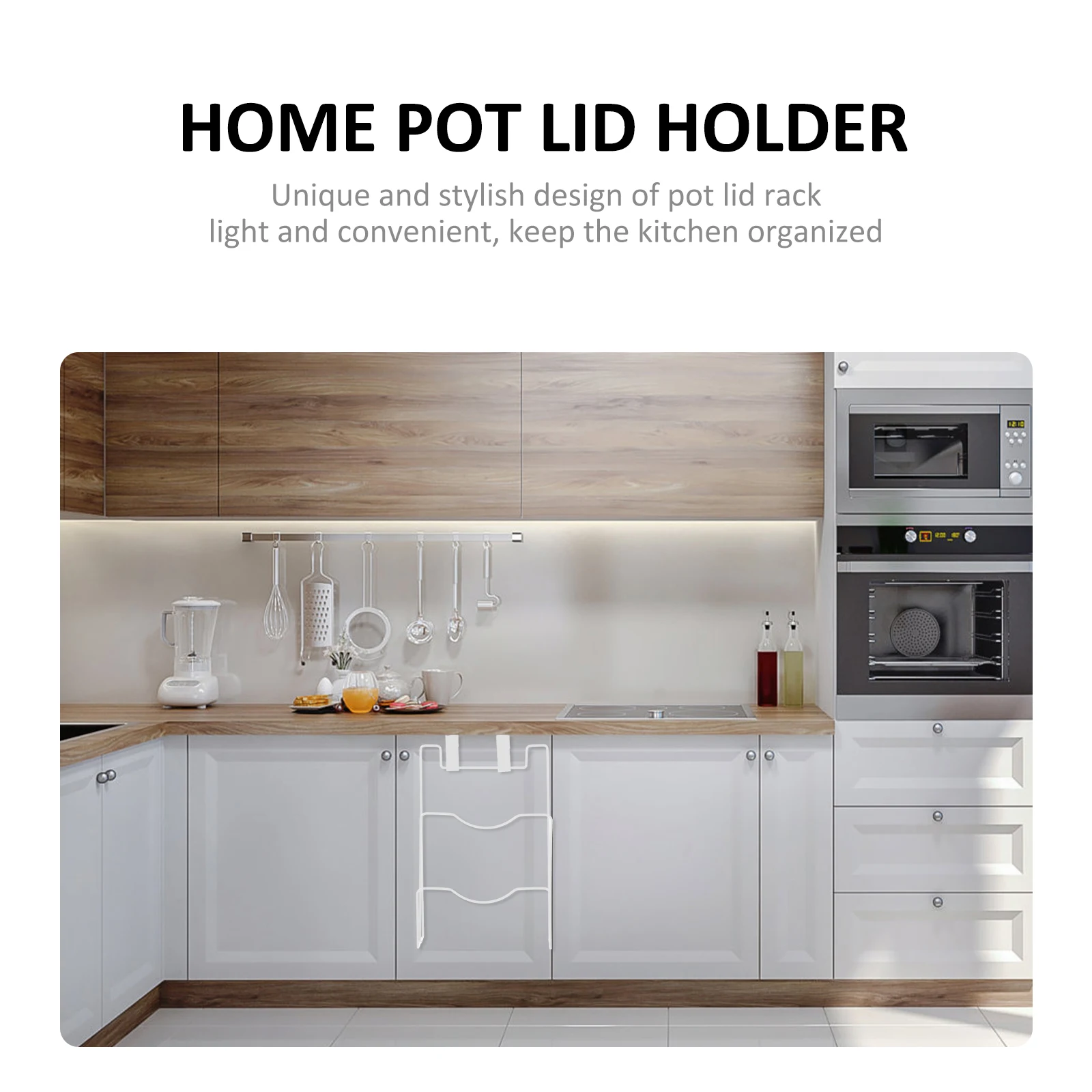 

Wall Mount Pot Lid Rack Home Kitchen Pan Cover Holder Iron ganizer Adjustable Punch Free Storage Solution for Cookware