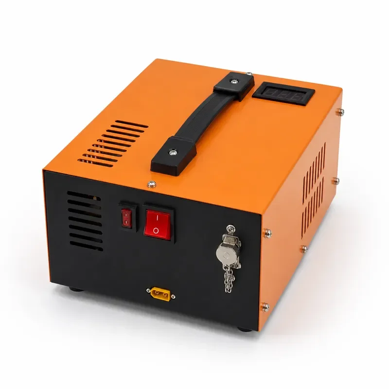 Portable 4500PSI High Pressure Air Compressor Auto Stop Oil Free Pump for PCP Air Rifle Scuba Tank Filling