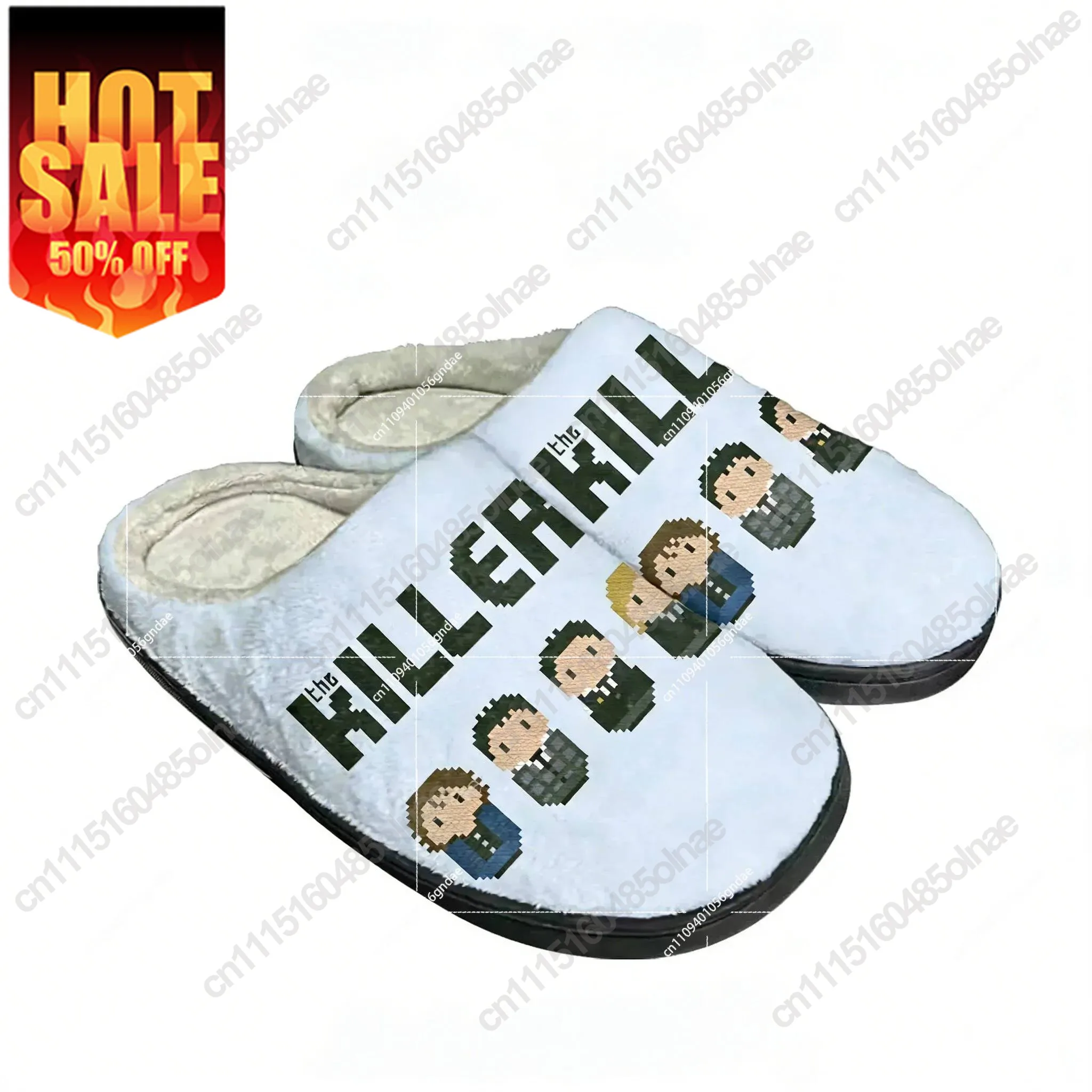 The Killers Rock Band Home Cotton Custom Slippers Mens Womens Sandals Plush Bedroom Casual Keep Warm Shoe Thermal Slipper Black