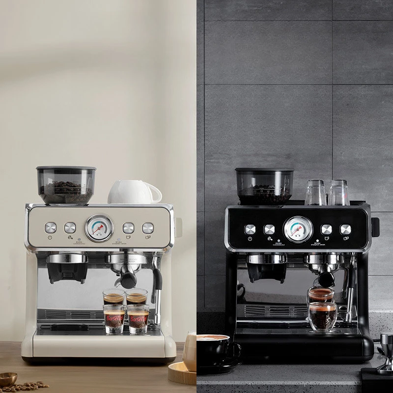 

Household and commercial double boiler coffee machine semi-automatic Italian grinder belt grinder