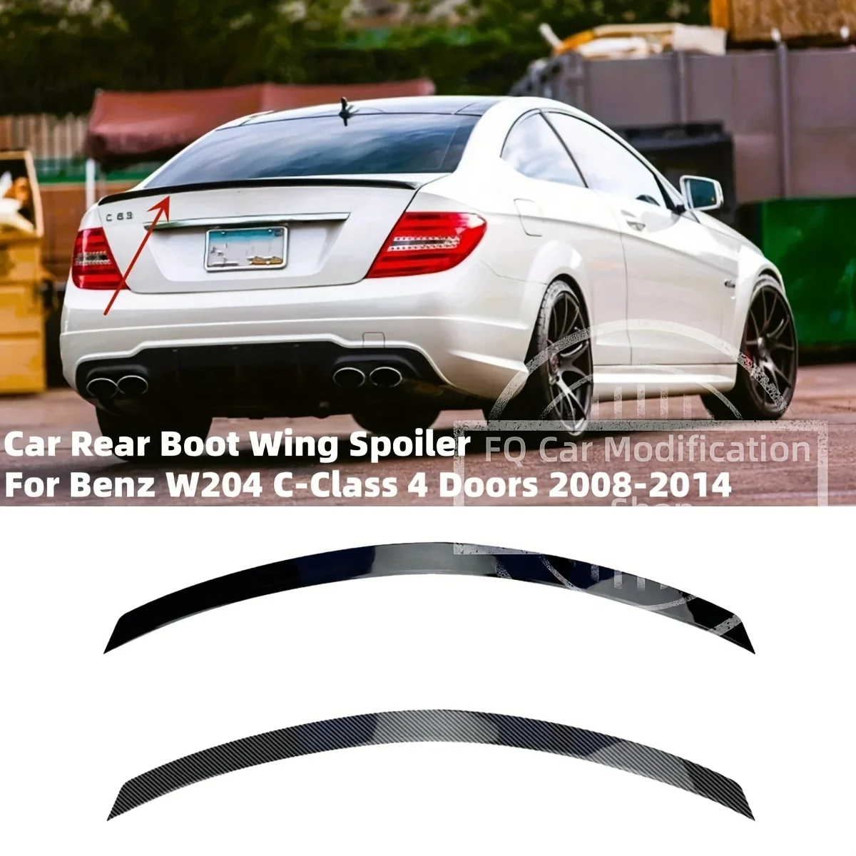 

Rear Spoiler Tail Wing For Mercedes Benz W204 C-Class 4 Doors C180 C200 C260 C300 C63 2008-2014 Rear Spoiler Lip