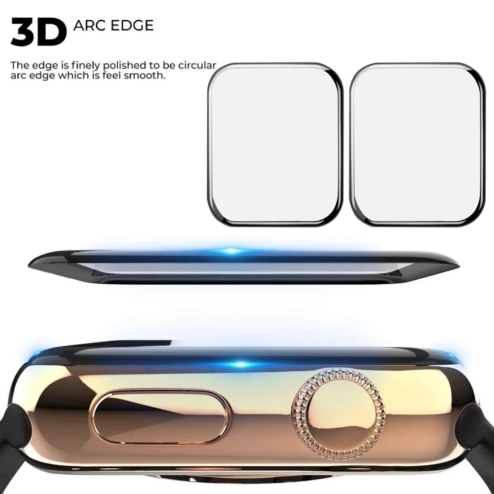 2 pièces Film de couverture complète en TPU Film de Protection anti-rayures Film de Protection d'écran pour Apple Watch 1-9 SE 38 40 41 42 44 45 49mm