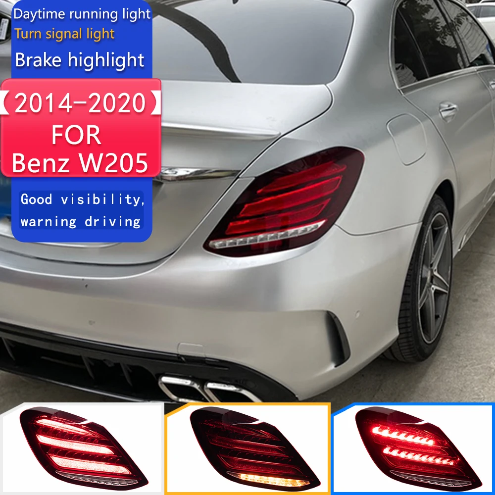 

Car Lights for Benz W205 LED Tail Light 2014-2020 C180 C200 C260 C300 Rear Lamp DRL Dynamic Signal Automotive Accessories