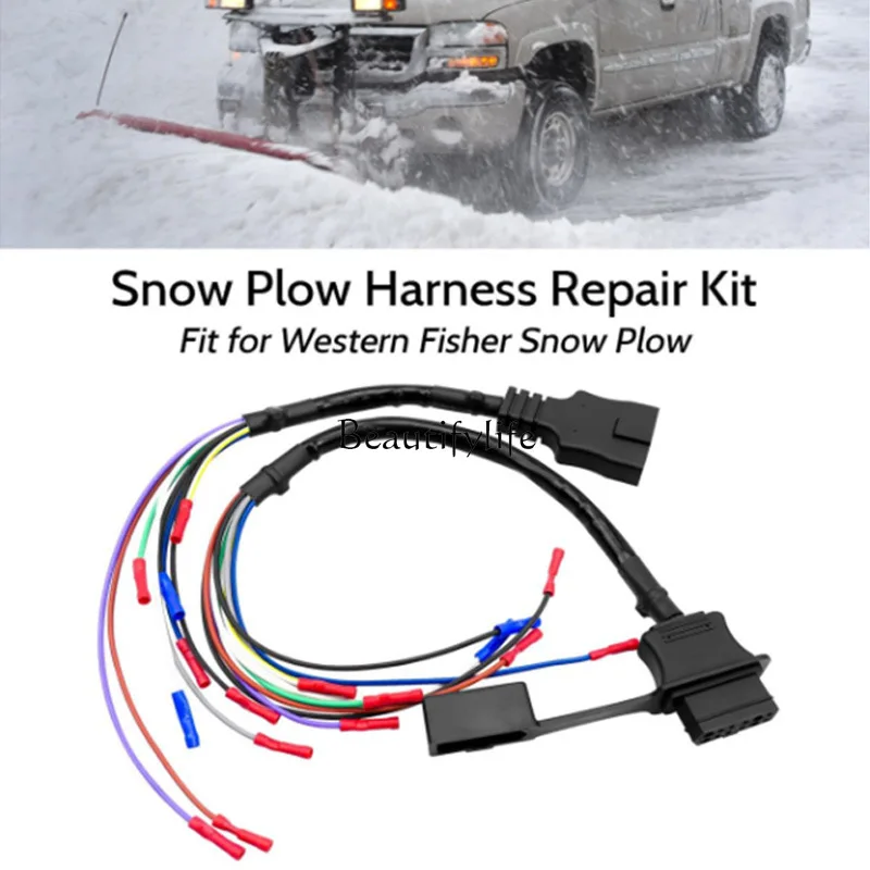 Cross-Border Supply 9-Pin Truck and Plough Repair Harness Kit for Snowmobile Replacement 49317 49308