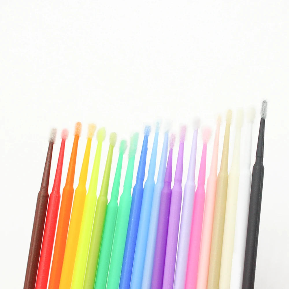 100개/병 속눈썹 연장 클리닝 면봉 래쉬 리프트 글루 리무버 어플리케이터 마이크로 블레이드 메이크업 미세 브러쉬 도구