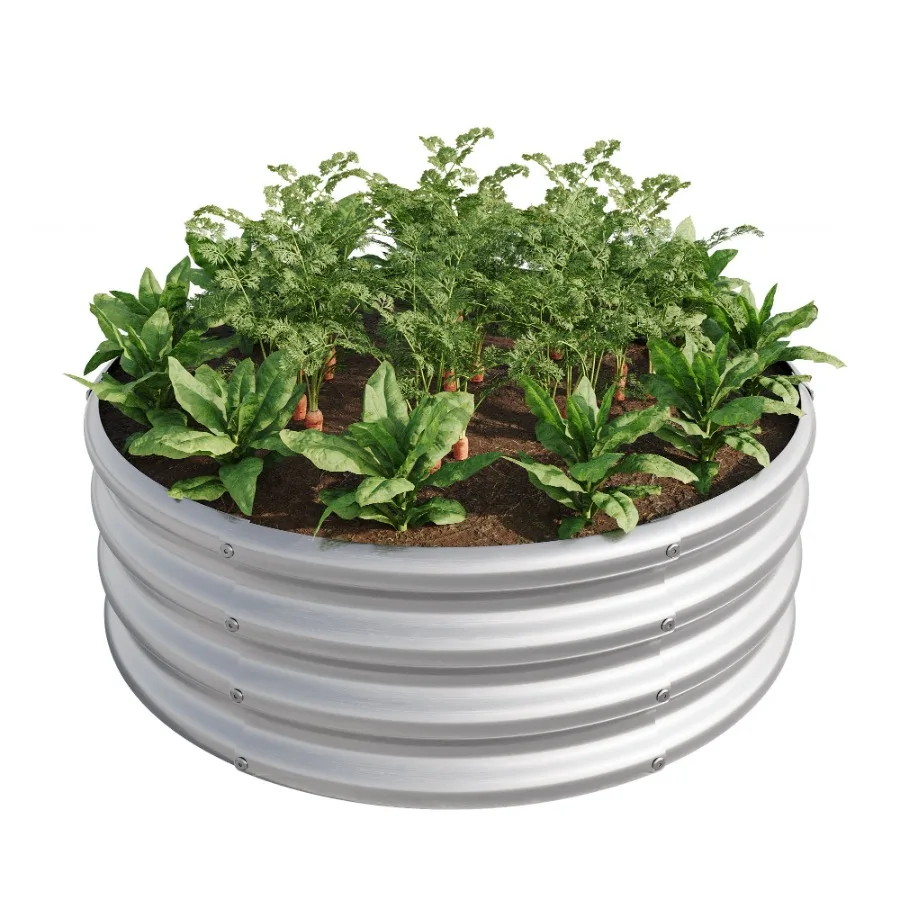 

32.0811.4 Tall Round Raised Garedn Bed Metal Raised Beds for Vegetables Outdoor Garden Raised Planter Box Backyard Patio Plante