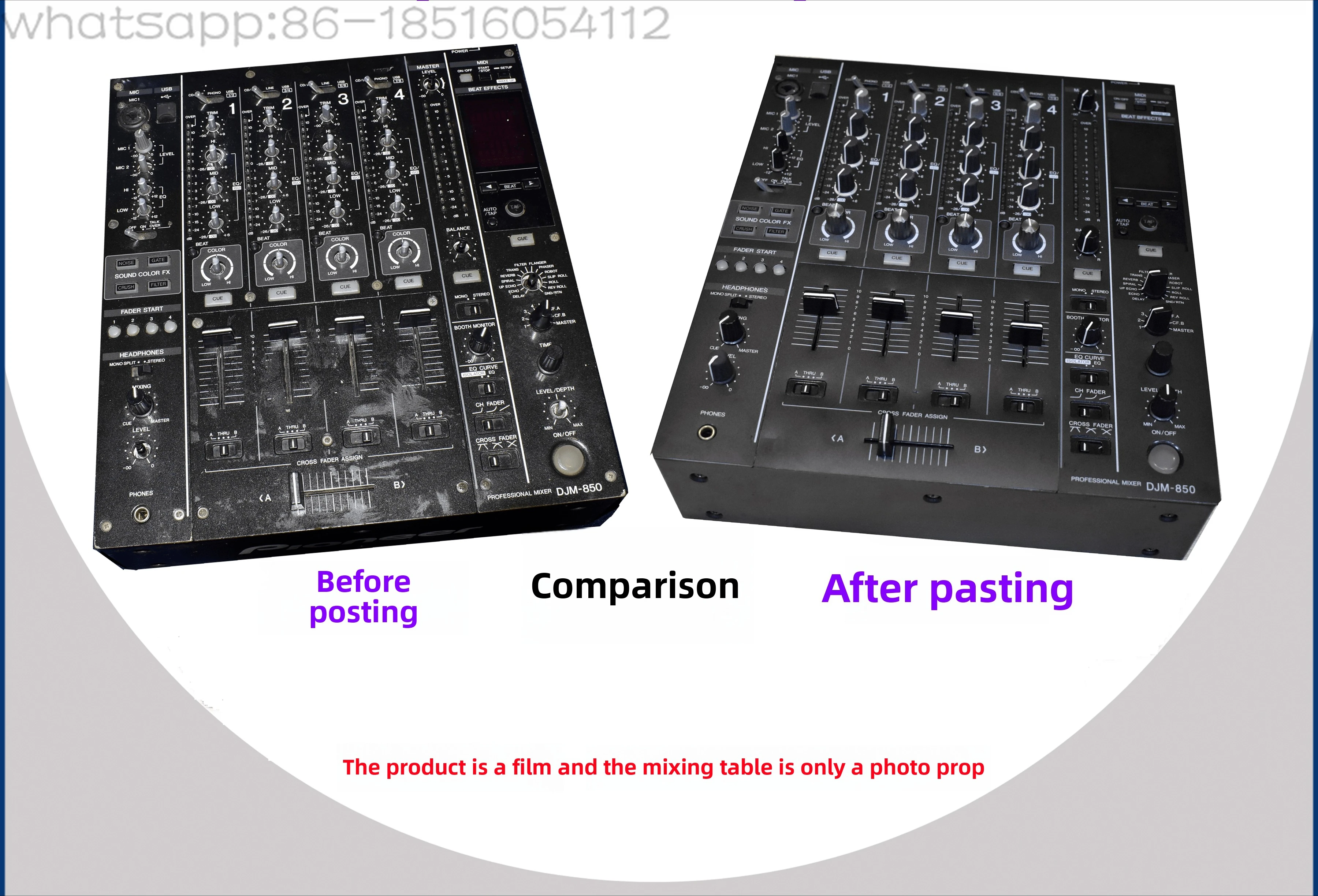 DJM850 750 mixing console DJ disc player full surround panel special color protective film sticker film