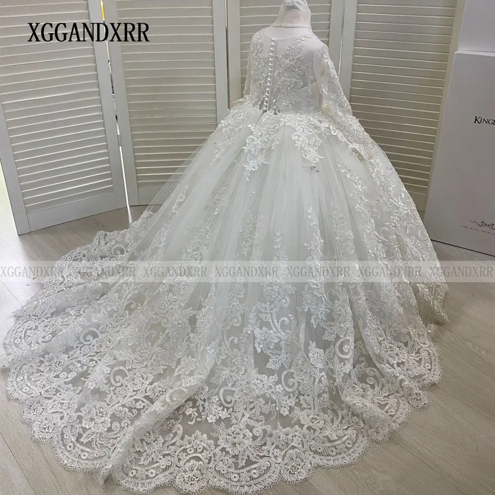 Elegante abito da ragazza di fiore bianco 2025 Abito da festa di nozze Mini principessa Quinceanera Festa di compleanno Abito formale per sorella figlia