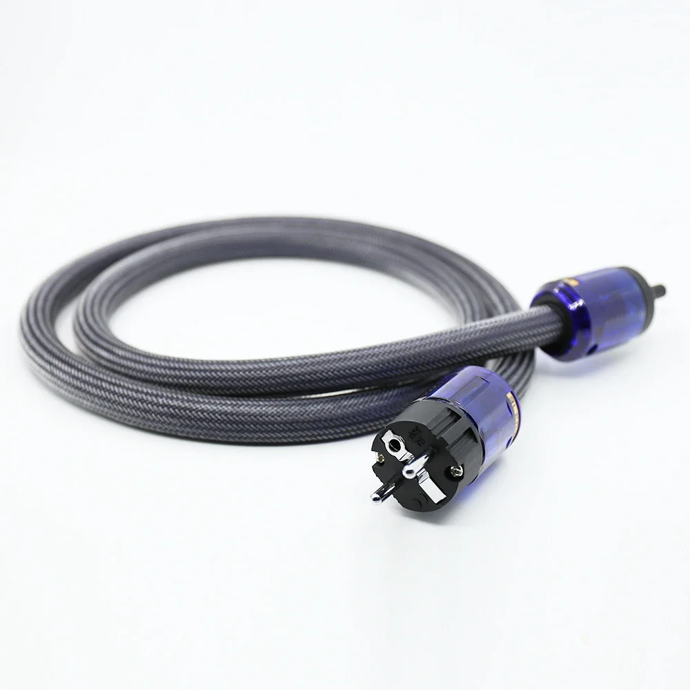 P101 Hi-End Pure Copper Audiophile Power Cords EU Schuko Cable Figure 8 IEC AMP Turntable Power Extension Cord