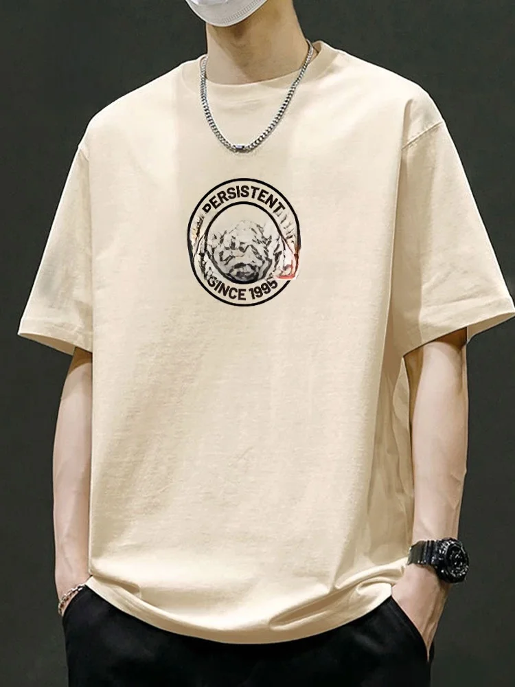 

Monkey Casual ort Sve T-irt Men's Summer New Sle Breathable Cotton Cartoon Print Comfortable Loose Fit