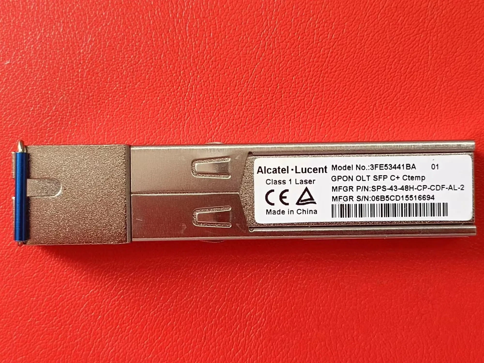 Módulo óptico Alcatel-lucent SFP C+ 3FE53441BA GPON OLT SFP C+ Módulo de fibra