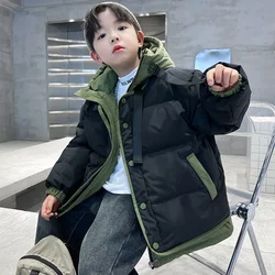 Boys Winter Down Jacket Thick Warm Coats Casual Kids Hooded Parkas Children Clothing Baby Boy Outerwear Jackets 5-12 Years