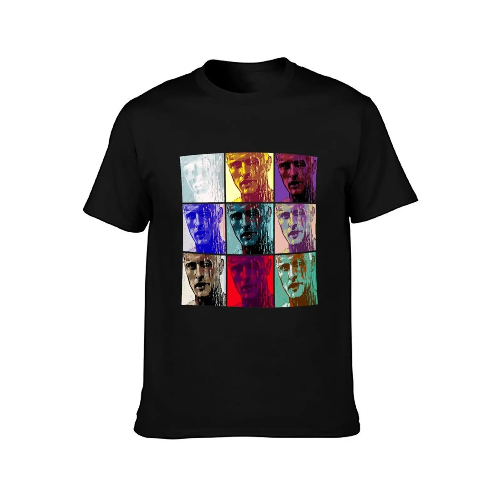 Bladerunner Roy Rutger Hauer Tribute Warhol Pop Art T-Shirt, Summer Casual Cotton Tee, Oversized Streetwear Tops, 100% Cotton