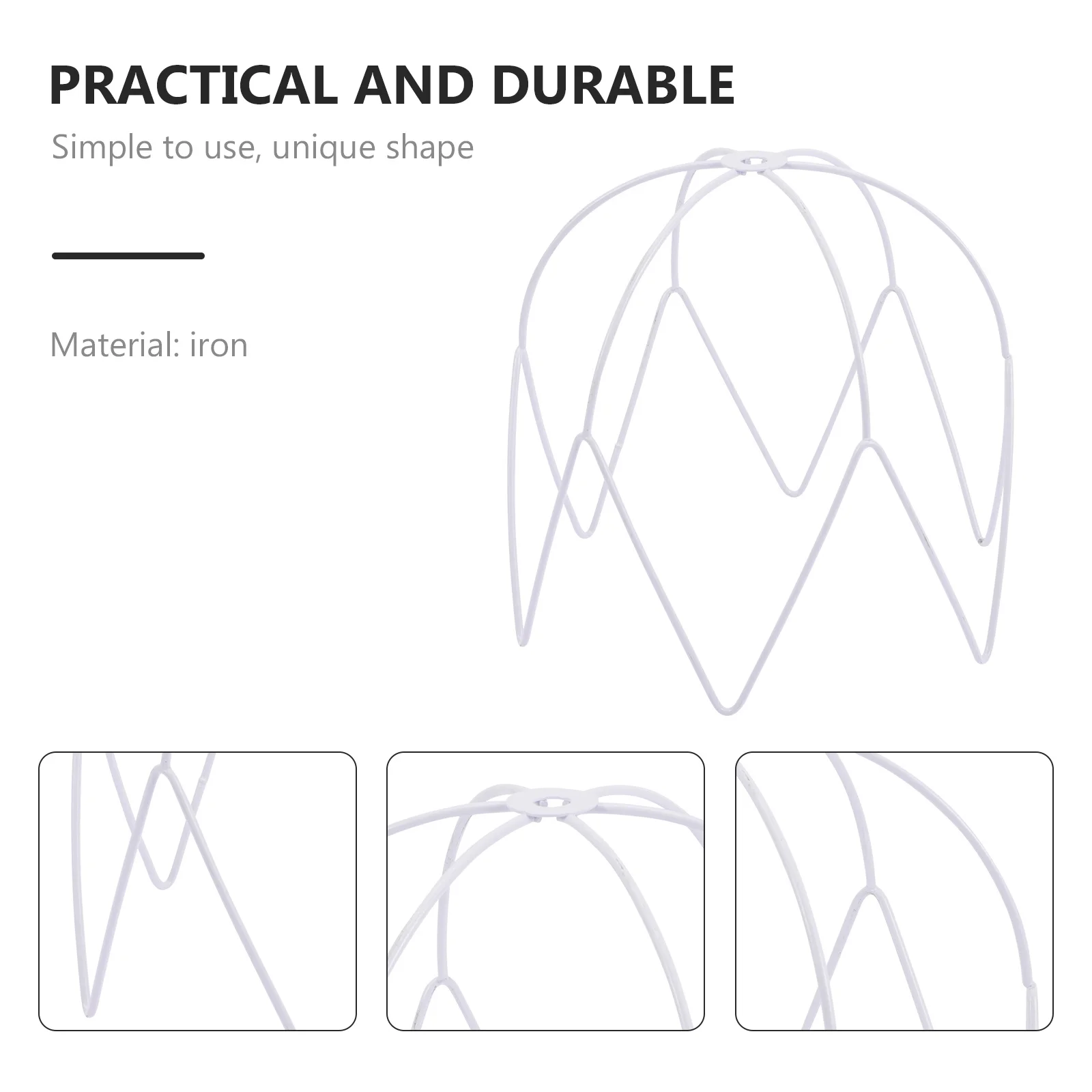 

Light Cage Guard Iron Lampshade Frame E27 Socket for DIY Chandelier Pendant Lamp Vintage Wire Lamp Shade Ring Holder