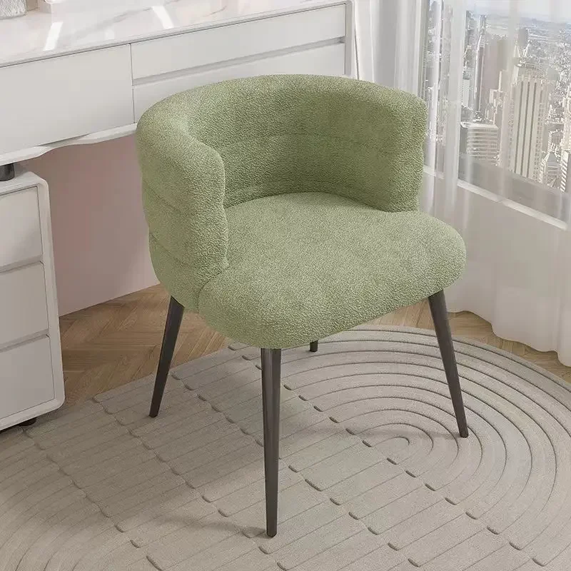 

Ottomans Makeup Chairs Nordic Light Luxury Leisure Backrest Dressing Stools Nail Chairs Living Room Furniture Ottomans Stools