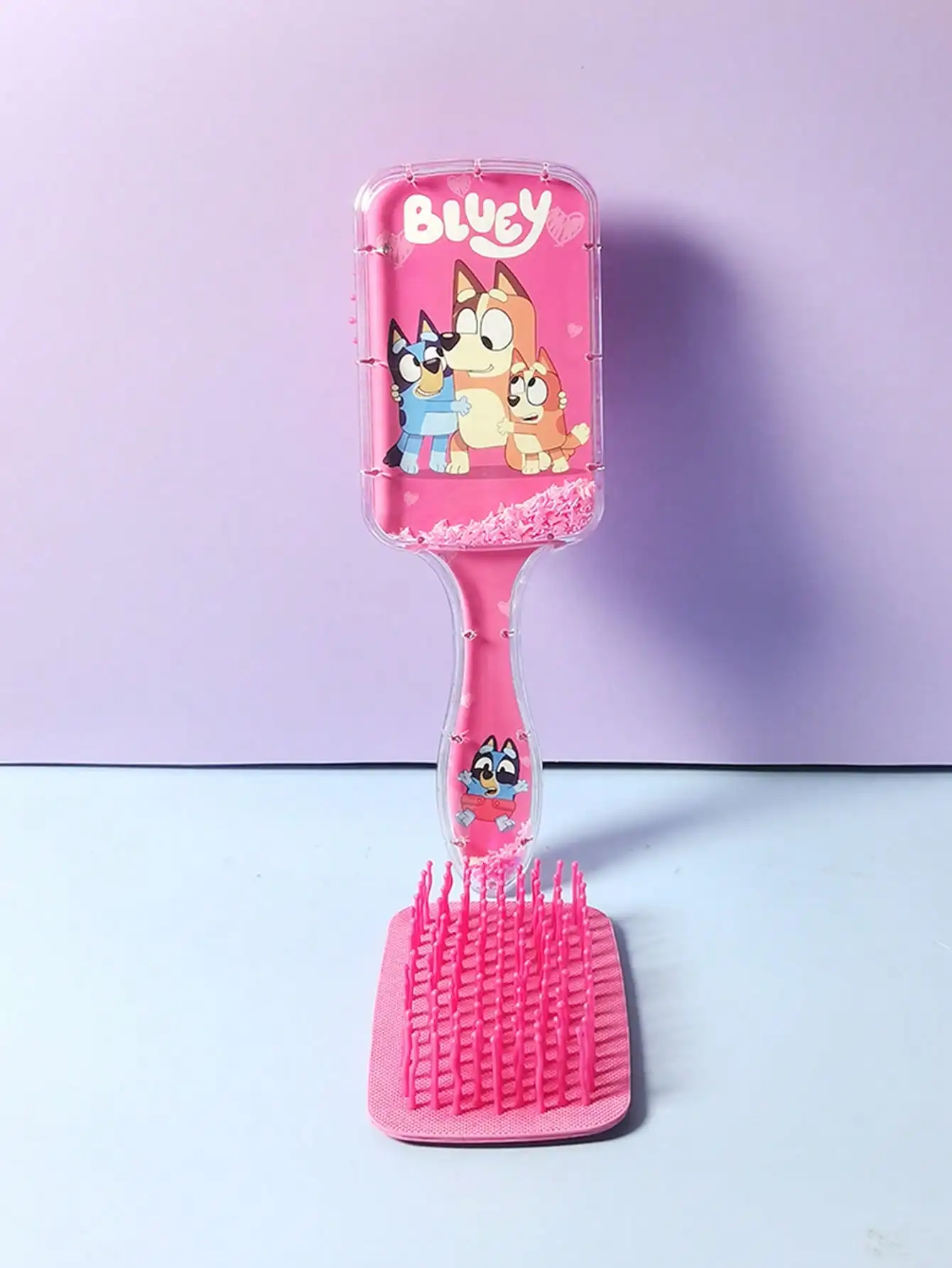 Peigne à cheveux bleu mignon, personnage de dessin animé, Bingo Coco, Muffin rouillé avec chien Bingo, démêlant du cuir chevelu, peigne à pagaie, 1 pièce