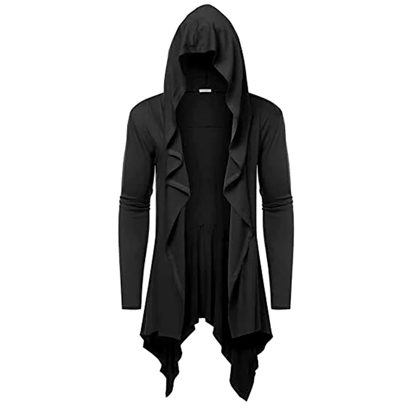 Medieval Vintage Hooded Jacket Long Cardigan Pleated Shawl Halloween Carnival Outfits