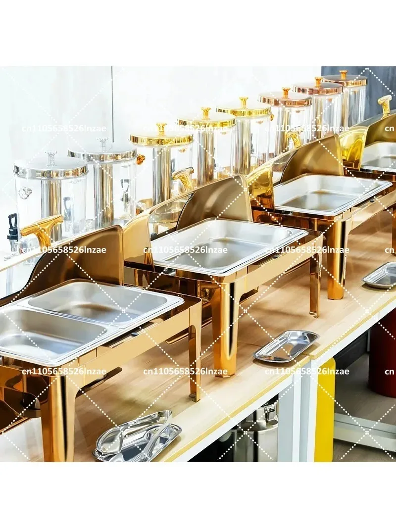 Thickened Stainless Steel Buffet Stove Square Hotel Thermal Insulation Restaurant Breakfast Warmer