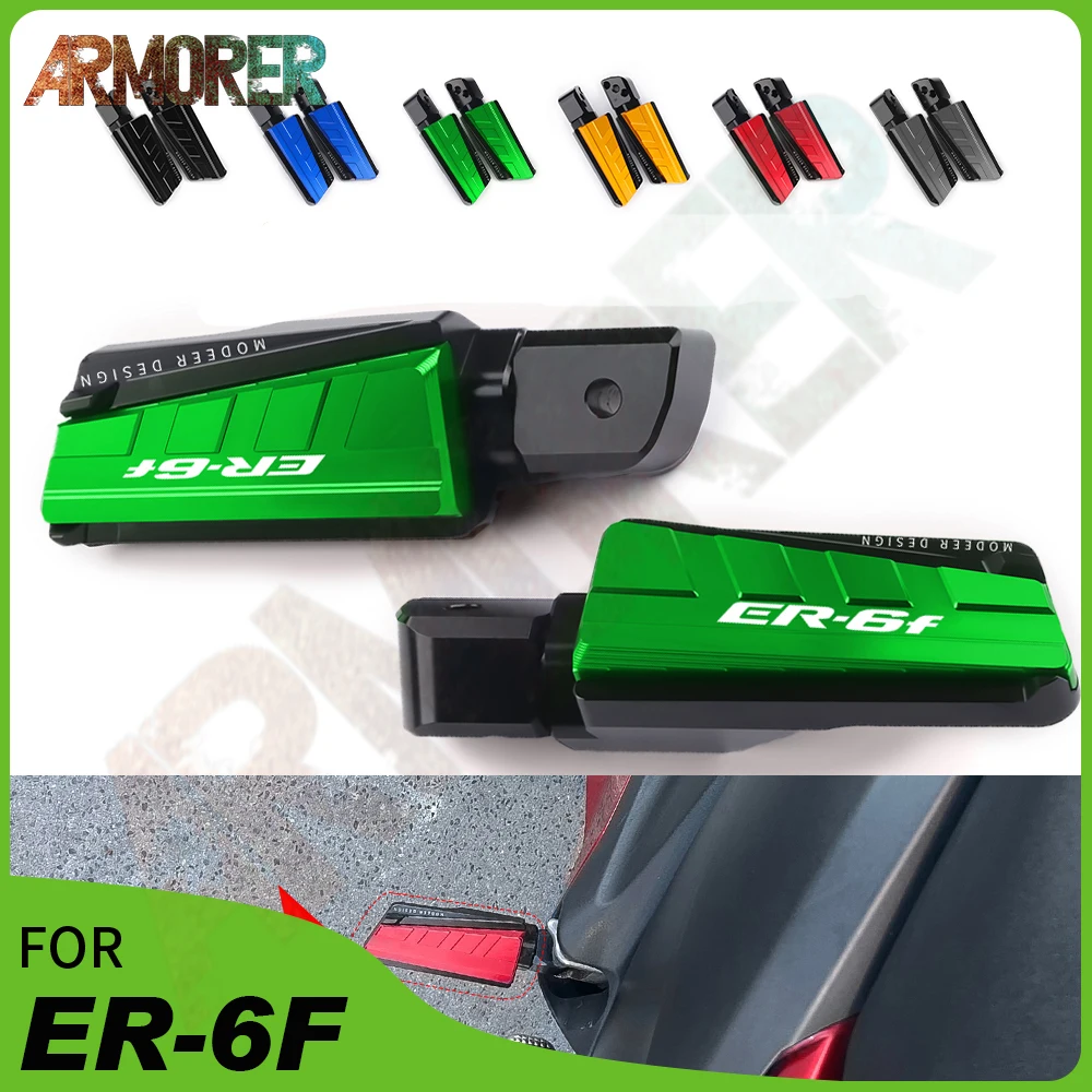 Motorcycle Accessories For KAWASAKI ER6n ER6f ER 6n 6f ER-6n ER-6f 2006-2022 Rear Passenger Foot Peg Footrests
